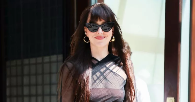 Dakota Johnson Dazzles in Sheer Dress Amid Chris Martin Split Rumors