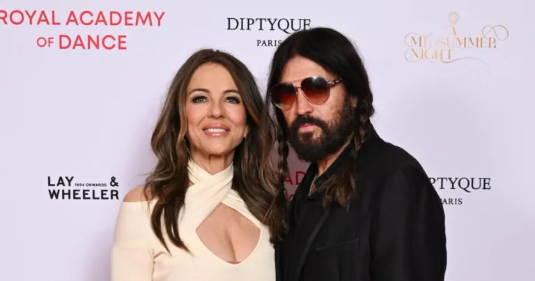 Elizabeth Hurley and Billy Ray Cyrus Celebrate Family at Mileys Premiere