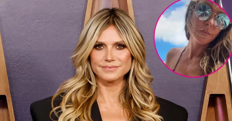 Heidi Klum Stuns in Brown Bikini While Enjoying a Beach Day